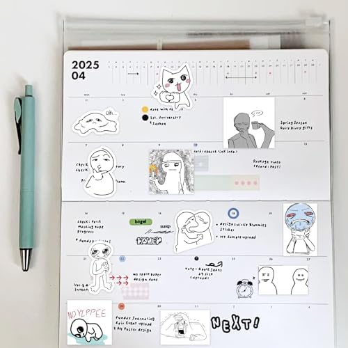 PRSTINCOL Meme Sticker Book, 36 Sheets 460+ Pcs, Black and White Funny Meme Stickers for Adults and Teens, Die Cut Vinyl Stickers for Journaling Scrapbooking DIY - Image 5