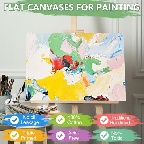 FUMILE Canvas Boards for Painting 8x10, 26 Pack Canvases Primed Acid Free Blank Canvas Panels for Classroom and Parties - Image 3