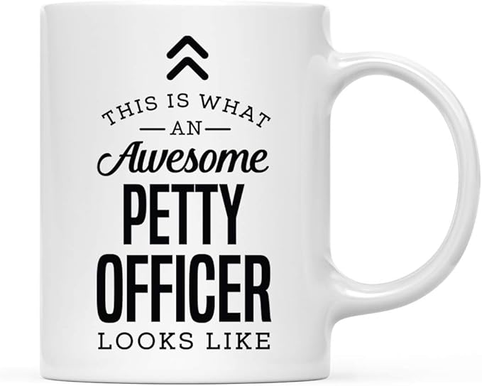 Andaz Press 11oz. Ceramic Coffee Tea Mug Thank You Gift, This is What an Awesome Petty Officer Looks Like, 1-Pack, Birthday Christmas Gift Ideas Coworker Him Her, Includes Gift Box