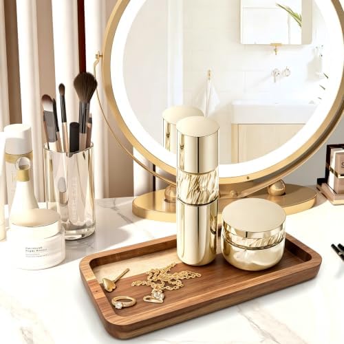 Vanity Bathroom Tray for Counter, Wood Tray for Bathroom, Toilet Tank, Perfume 11.8L x 5.9W x 0.8H inch (Acacia) - Image 4