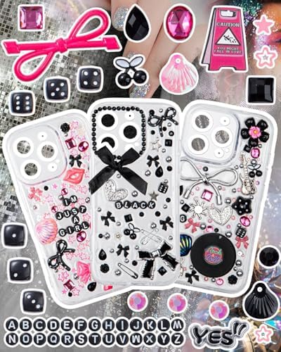 RQAYE Junk case charms,junk case Kit for Customizing Diy Cases,With Cute Bow,Flatback Pearls,Letter Beads, Aesthetic Big Decor for Personalization - Image 5