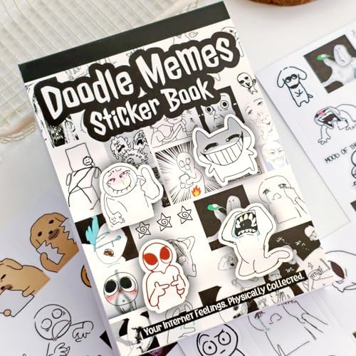 PRSTINCOL Meme Sticker Book, 36 Sheets 460+ Pcs, Black and White Funny Meme Stickers for Adults and Teens, Die Cut Vinyl Stickers for Journaling Scrapbooking DIY - Image 6