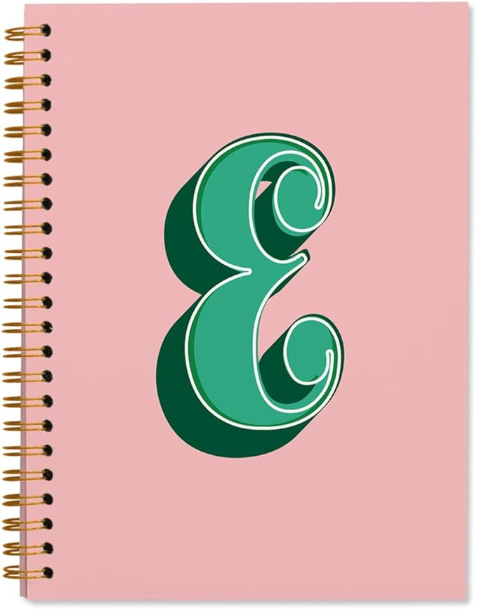 ShowDraven Vintage Initial Letter E Notebook, Personalized Gifts Notebook, Custom Notebook Journals for Writing, Customized Gifts, Monogrammed Gifts for Women, Hardcover Spiral Notebook 5.5 x 8.3