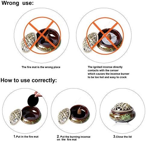 Ceramic Home Decoration Incense Sticks or Cones Burner Porcelain Incense Holder - Image 3