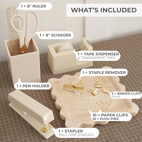 Aesthetic Desk Accessories Set for Women - A Complete Office Organizer Set - Image 4