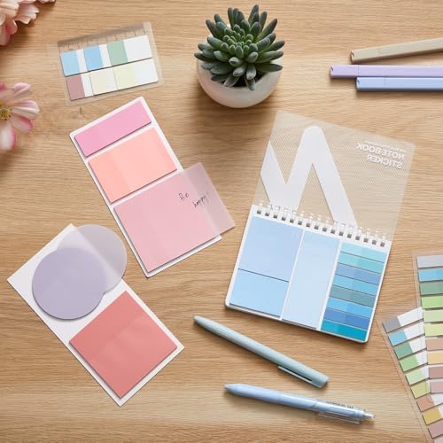 Jutom 41 Pcs Aesthetic Book Annotation Kit with Pencil Bag Bible Journaling Kit Notebook Sticky Note Tab Highlighter Black Ink Pen Page Marker School Office Supplies Bible Lover Gift(Blue) - Image 6