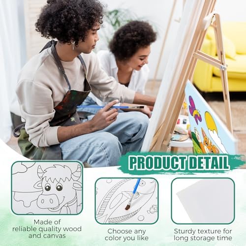 Sherr 140 Pcs 20 Set Pre Drawn Canvas Painting Kit, Animal - Image 3