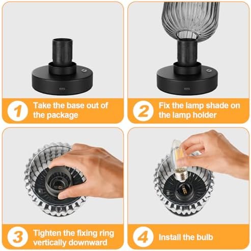 LightRound Cordless Table Lamp for Bedroom, Touch Stepless Dimmable - Image 5