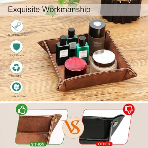 SITHON Valet Tray Desktop Storage Organizer Nightstand Caddy Holder - Image 4