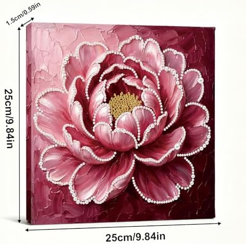 LQCrafK DIY Pearl Art Painting Handcraft Kit for Adults Beginners with Tools and Framed Painting, Creative Design,Self-Adhesive, Healing Stress-Relieving Home Wall Decoration-Flower - Image 6