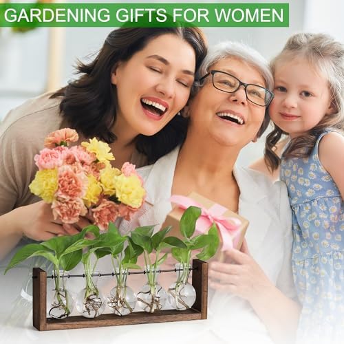 YIBOT Wall Hanging Glass Planter Plant Propagation Vase-5 Bulb Glass Vases - Image 7