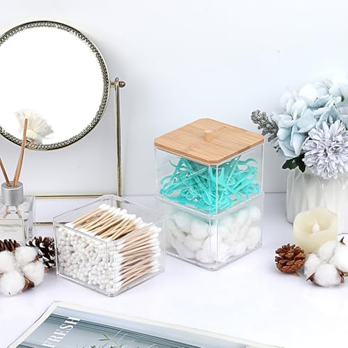 Paperclip Dispenser with Lid 3 layers Clear Paper Clip Holder for Desktop Stackable Desk Storage Box for Office Small Acrylic Organizer Box for Bathroom - Image 6