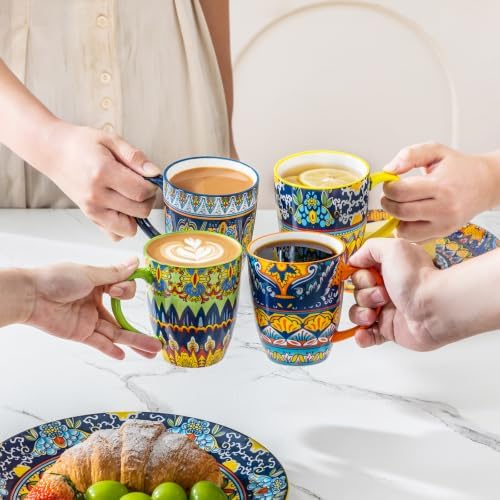 vancasso KRVI Ceramic Coffee Mugs, Set of 6, 12 oz - Image 2
