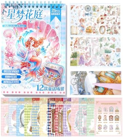 3D Sticker Scene Book for Adults, Fairy Tales Sticker Book for Therapy by Kesari