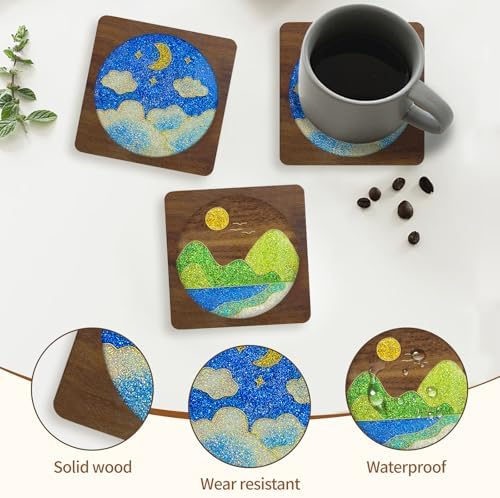 Filigree Enamel Art Painting Crafts Starter Kit, DIY Enamel Craft Making Resin Crafts Coasters Kits, DIY Art Project Craft Kits for Adults Seniors Teens, Hobby Kits for Women, Handmade Home Decor Gift - Image 4