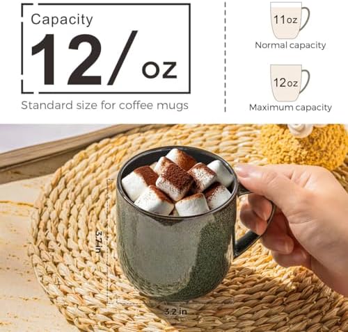 LERATIO Ceramic Coffee Mugs Set of 6,12oz Handmade Coffee Mugs Set - Image 2