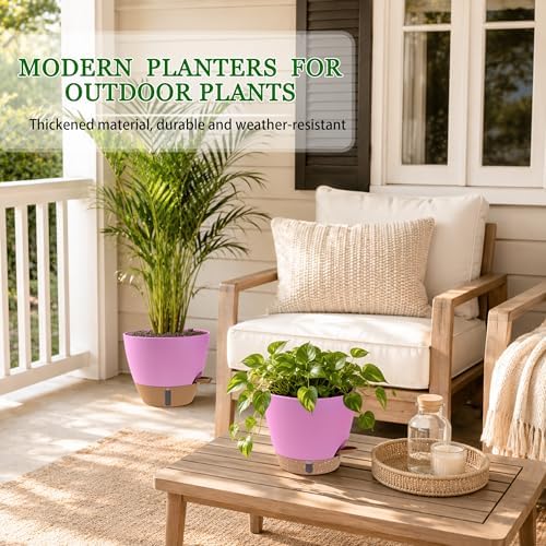 Self Watering Pots for Inoor Ourdoor Plants 10/9/8/7/6.5 Inch, 5 Pack - Image 6