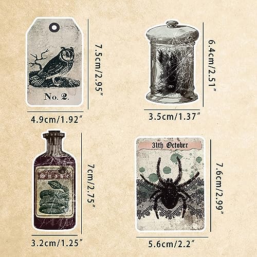 Prstincol 106 Pcs Potion Labels Stickers, Apothecary Sticker Dark Aesthetic Wine Bottle Sticker for Scrapbooking, Wicca Stickers for Junk Journal Bullet Journals DIY Crafts - Image 6