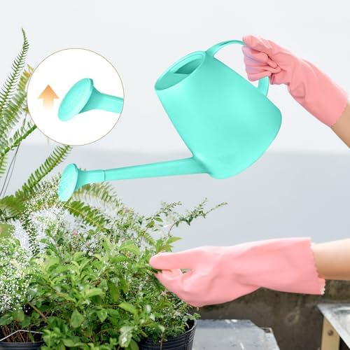 Plastic Watering Can - for Indoor and Outdoor House Plant Garden - with Long Spout - 1/2 Gallon - SkyBlue - Image 5
