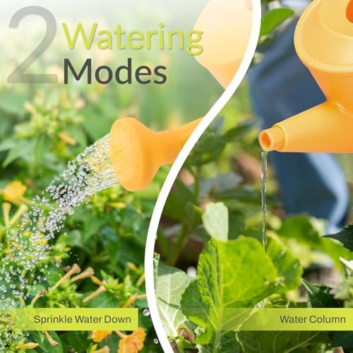 Small Watering Can for Kids, 700ml/23.7 Oz Plastic Watering Can for Indoor Plants Garden Flower (Yellow) - Image 4