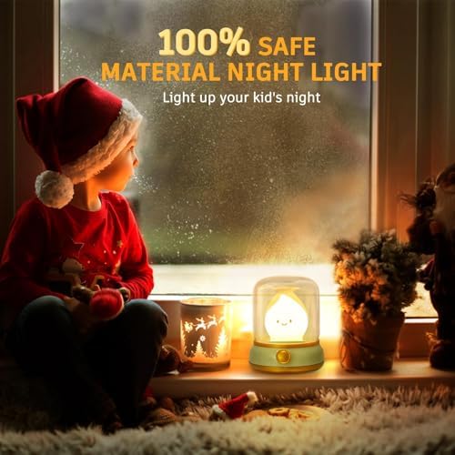 Ghost Campfire Night Light, Small Cute Desk Lamp, Dimmable Cordless Bedside Table Lamp, 2 Modes Rechargebale Battery Oprated Warm Night Light for Bedroom/Kids/Baby Nursery, Vintage Ambient Lighting - Image 6