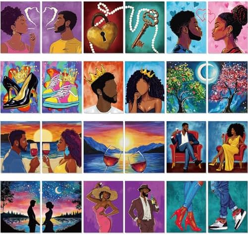 Sherr 24 Pcs Pre Drawn Canvas for Adult, Couple, 8 x 10 Inch by Sherr