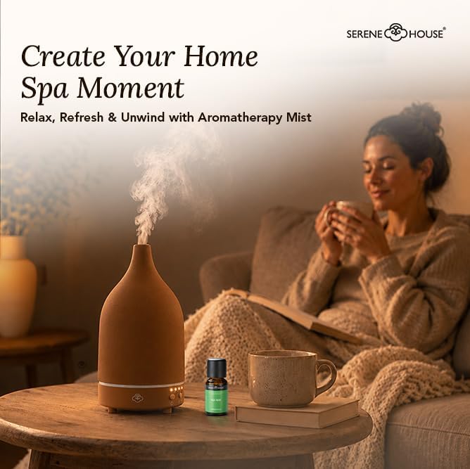 Serene House Vapor Ultrasonic Aroma Diffuser Ceramic Terracotta 90ml - Image 2