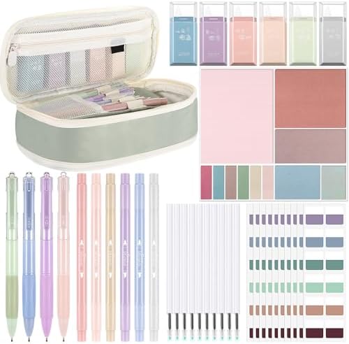 38pcs Aesthetic Office Supplies Kit, Morandi Color, Cute by Janlaugh