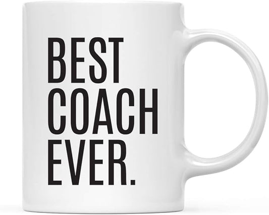 Andaz Press 11oz. Coffee Mug Birthday Gift, Best Coach Ever, 1-Pack