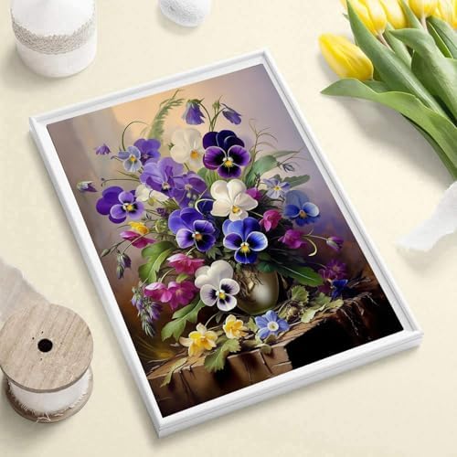Diamond Art Kits for Adults, Pansy Diamond Art Painting Kits for Adults - Image 2