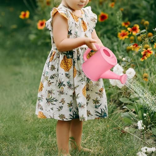 Small Watering Can for Kids, 700ml/23.7 Oz Plastic Watering Can for Indoor Plants Garden Flower (Yellow) - Image 6