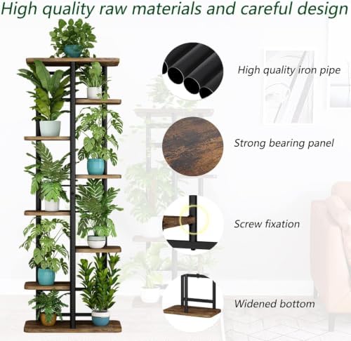 LINZINAR Plant Stand Indoor 8 Tier Metal Corner Tall Flower Shelf - Image 7