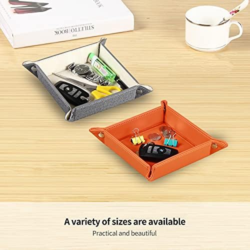 Key Dish Bowl for Entryway,Catchall Holder Bedside Table Valet Tray for Men - Image 6
