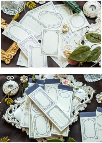 Alideco 400pcs Scrapbook Paper Vintage Message Notes Border Scrapbooking Paper for Journaling Supplies, Decorative Craft Paper for Junk Journals (baizhantingzhihua) - Image 6