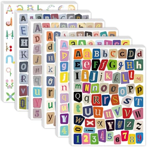 1592PCS Vintage Letter Stickers Scrapbook Sticker,Magazine Alphabet Sticker by Unknown