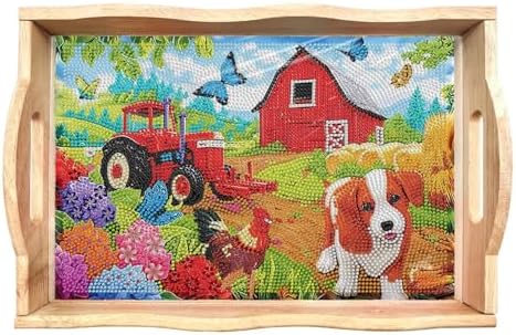 EWJRNSF Diamond Art Kits for Adults Wooden Serving Trays with Handles by EWJRNSFDiamondPainting