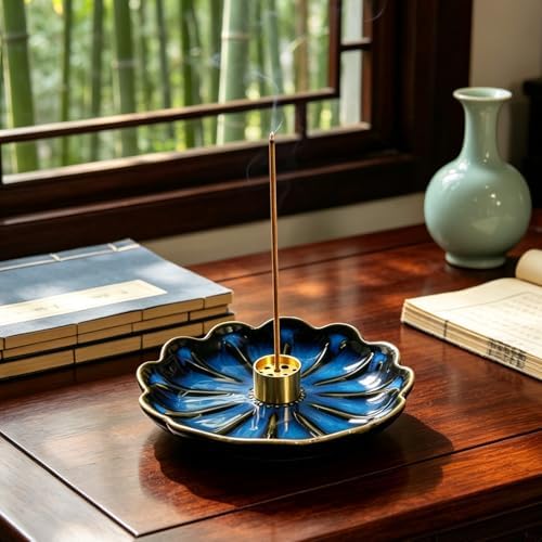 Incense Holder for Sticks, Ceramic Tray with 2 Holes – Handmade Burner - Image 6