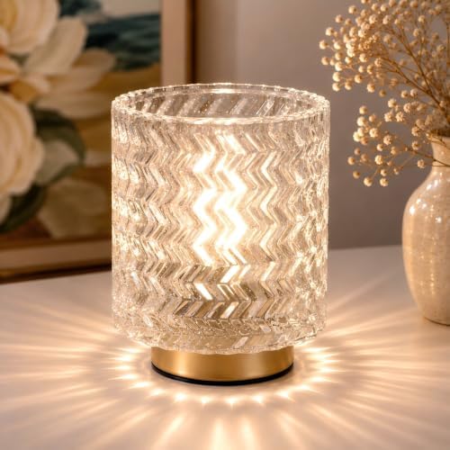 ULAROOM Battery Operated Table Lamp,Cordless Accent Mini Lamp,1 Pack Clear by Ularoom