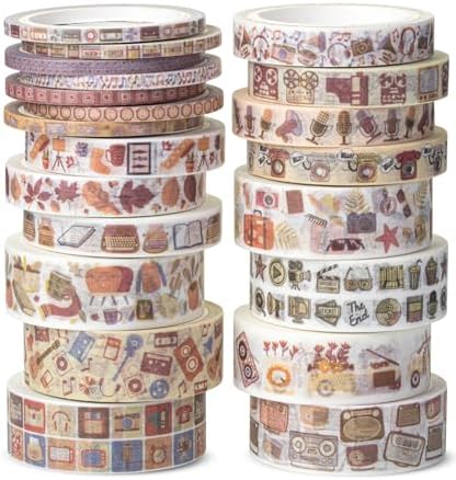 Mr. Pen- Washi Tape Set, 21 Rolls, Assorted Sizes, 5 Yards/Roll by MrPen