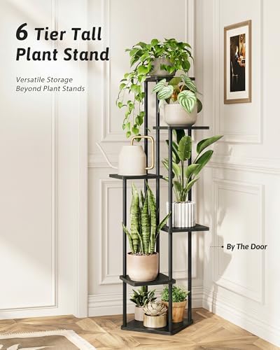 GENTINGBRO Corner Plant Stand Indoor Tall Plant Stand Black 6 Tier - Image 4