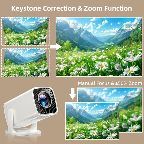 Mini Projector 4K Support, Portable Projector Full HD 1080P Support - Image 4