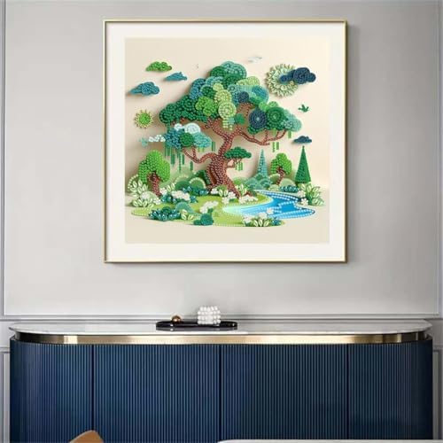 5D Diamond Art Kits for Adults,Tree Diamond Painting Kits 12 x 12 inch - Image 3
