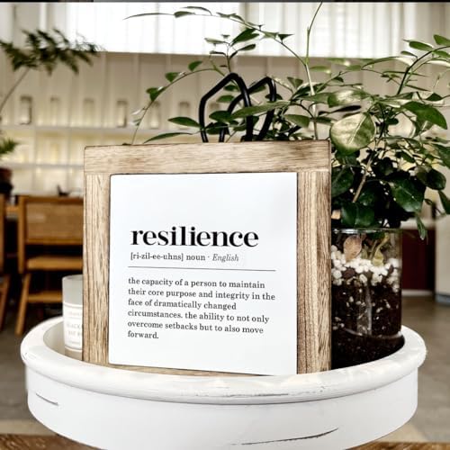 Resilience Definition Wood Block Sign - Motivational Office & Home Decor - Image 4