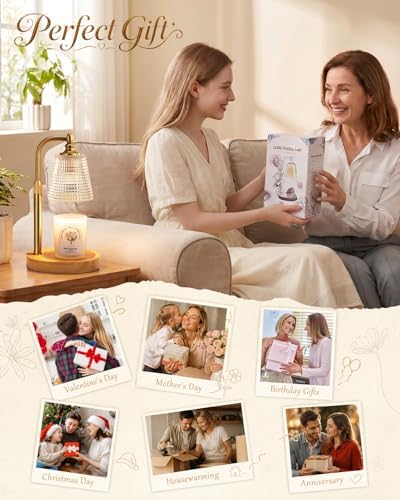 Candle Warmer Lamp with Timer, Birthday Gifts for Women Home Decor,Clear - Image 6