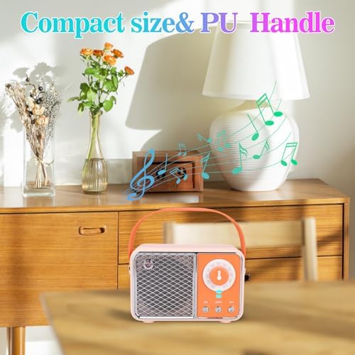 Dosmix Orange Retro Bluetooth Speaker,Vintage Decor,Small Wireless Gift - Image 7
