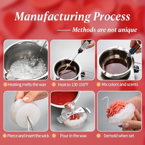 MGLIFEUL 2PCS 3D Flower Candle Making Molds Moldes de Silicona para Velas - Image 4
