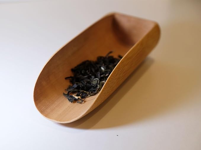 Natural Handmade Bamboo Tea Scoop - 1Pc Tea Spoon for Ceremonial Use, Perfect for Home, Teahouse, Office - Versatile for Loose Tea, Coffee, Spices, Condiments, Pet Food (Closed-Ended)