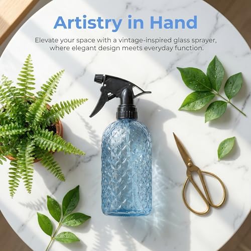 Glass Plant Mister Spray Bottle, 12 oz Adjustable Nozzle Watering Can - Image 5