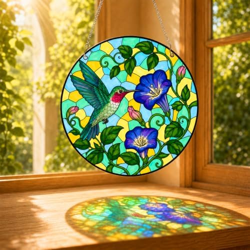 Jiamiyou 51pcs Flower Suncatcher Craft Kit DIY Stained Glass Art for Adults - Image 5