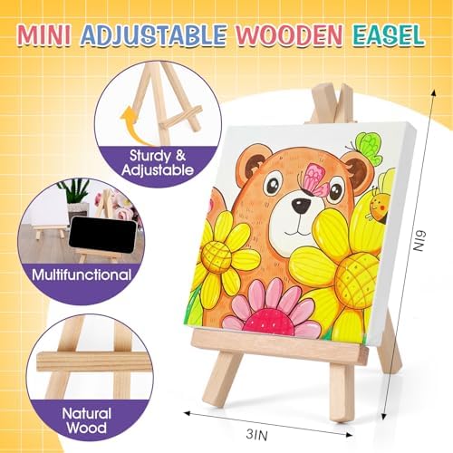 ESRICH 5 Set Canvas Painting Kit, Mini Acrylic Paint Set - Image 3